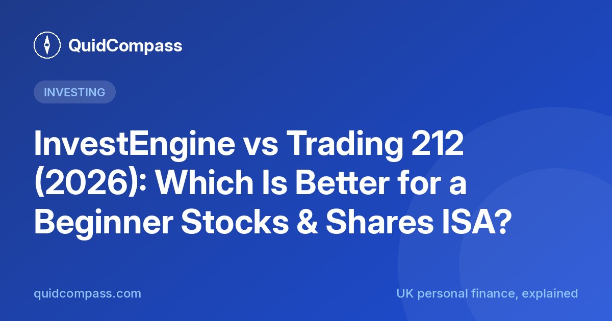 QuidCompass title card: InvestEngine vs Trading 212 (2026)